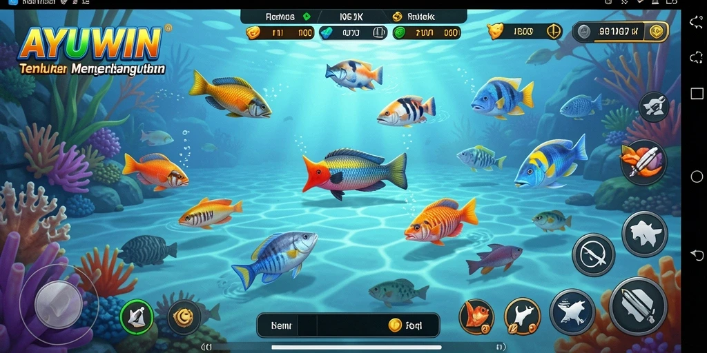 Tampilan gameplay Tembak Ikan yang menarik di AYUWIN.