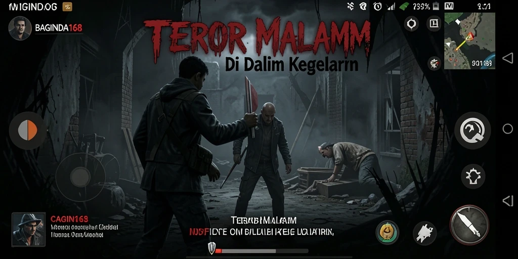 Screenshot menampilkan momen mencekam dalam gameplay BAGINDA168.