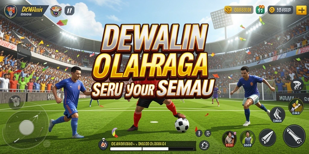 Screenshot DEWALIN menampilkan aksi seru di lapangan olahraga.
