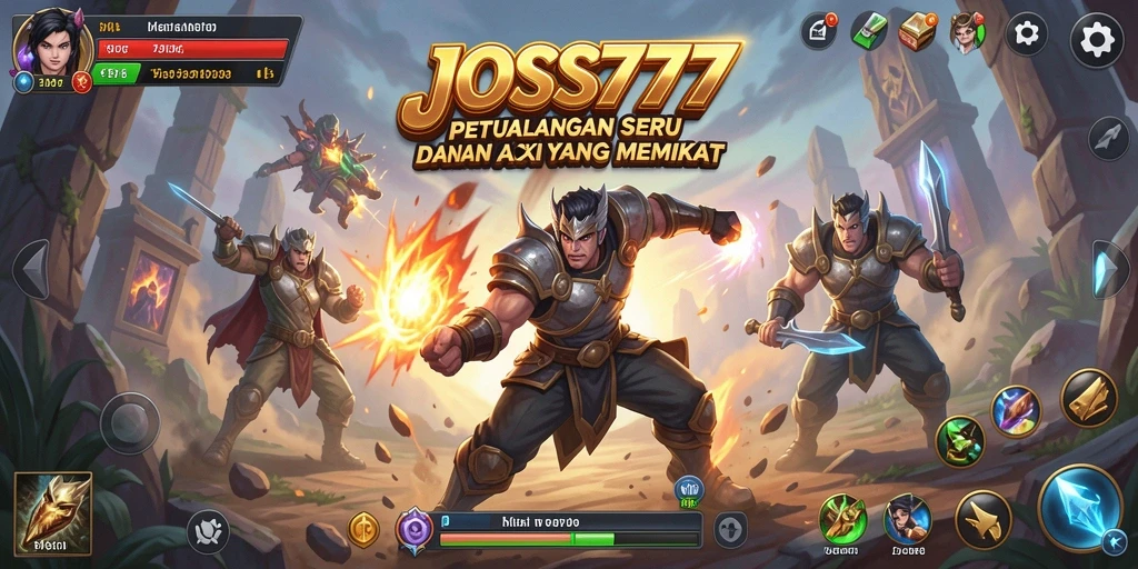 Tampilan gameplay JOSS777 yang epik dan penuh aksi.