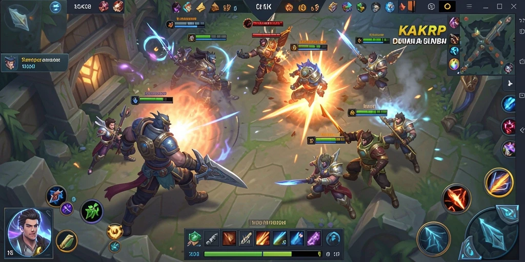 Gameplay seru saat bertempur di arena MOBA KAKRP.