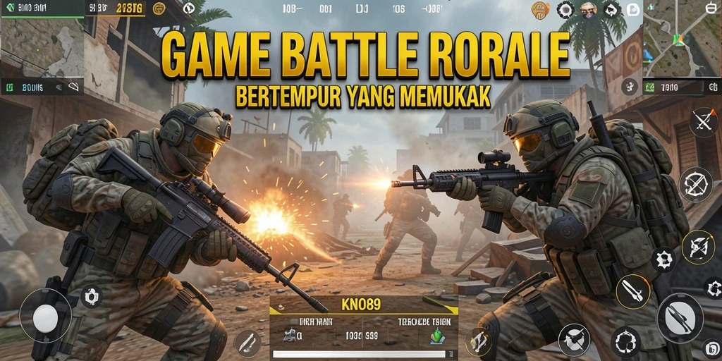 Tampilan gameplay seru dari KNO89 yang menampilkan pertarungan Battle Royale.