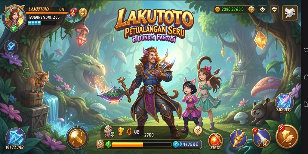 Tampilan gameplay seru dalam petualangan LAKUTOTO.