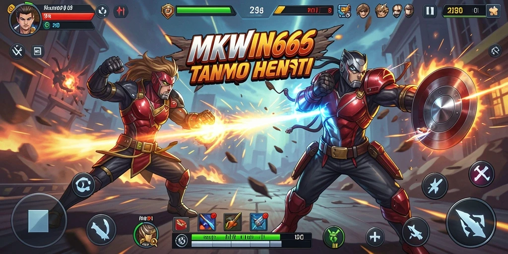 Gameplay aksi mendebarkan di MKWIN666 dengan pertarungan intens