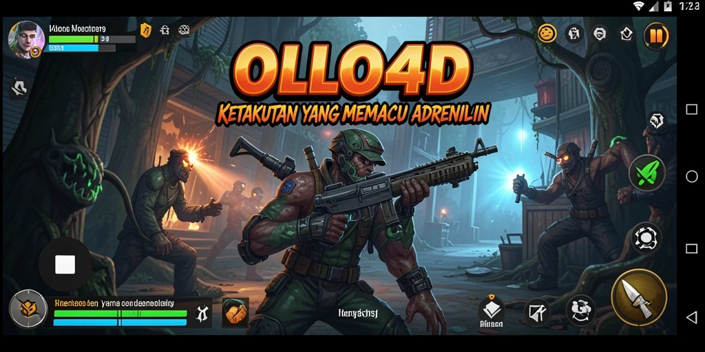 Tampilan gameplay OLLO4D yang menegangkan dan mencekam.