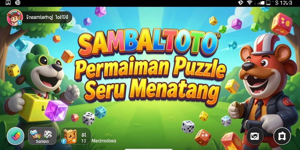 Screenshot gameplay SAMBALTOTO menampilkan tantangan puzzle yang seru.