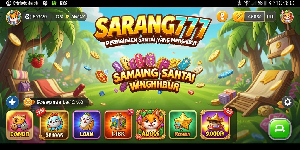 Tangkapan layar SARANG777 menampilkan gameplay seru yang menghibur.