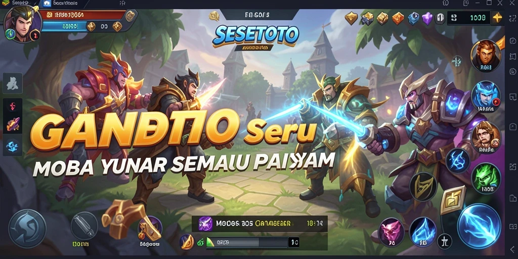Screenshot menunjukkan pertempuran seru di arena SESETOTO.