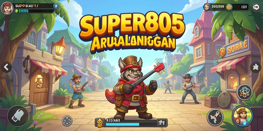 Screenshot gameplay SUPER805 yang menunjukkan aksi seru dalam permainan Arcade.