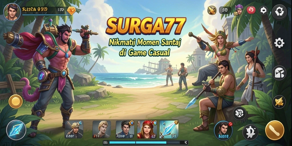 Screenshot gameplay SURGA77 yang seru dan penuh warna.
