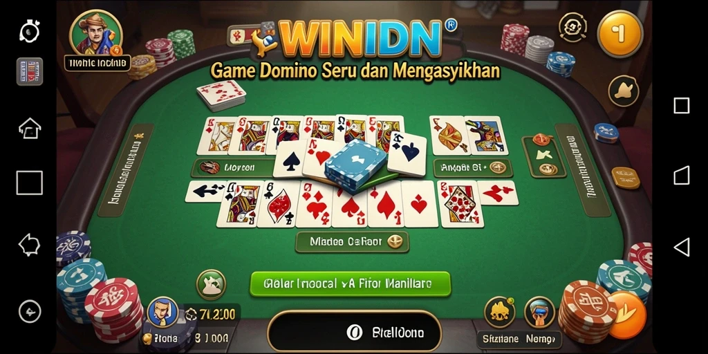 Tampilan gameplay seru dalam permainan WINIDN Domino.