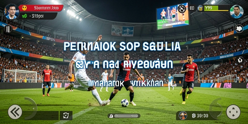 Tampilan permainan Y89 dengan aksi sepak bola yang seru.