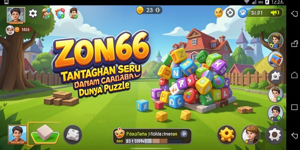 Tampilan gameplay seru di ZONA66 dengan tantangan puzzle.