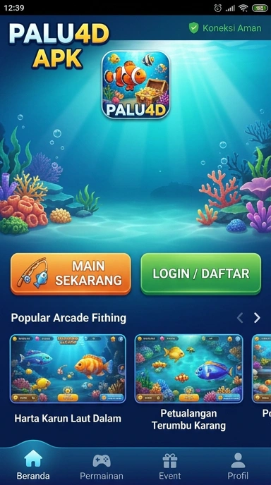 Screenshot dari halaman kategori aplikasi di palu4d.